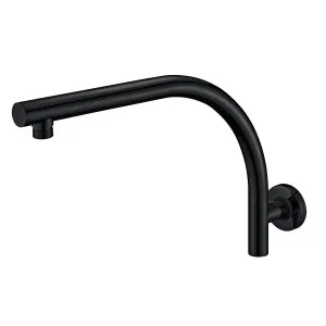 Lina Curved Shower Arm 412 Matt Black by null, a Laundry Taps for sale on Style Sourcebook