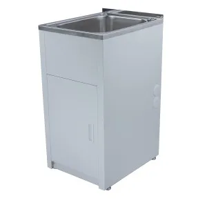 Misha Single Trough & Cab 1TH 453x557 Stainless Steel White by null, a Troughs & Sinks for sale on Style Sourcebook