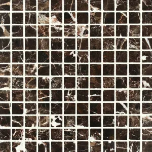 Emperador Dark Tumbled Mosaic by null, a Brick Look Tiles for sale on Style Sourcebook