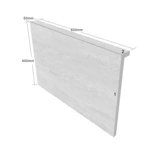 Riverstone White L Coping 50mm Drop Paver (Pack of 2) by null, a Porcelain Tiles for sale on Style Sourcebook