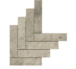 Parade Thala Grey Limestone Natural Product Herringbone Honed Mosaic by null, a Mosaic Tiles for sale on Style Sourcebook
