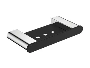 Lincoln Soap Dish Chrome/Black by null, a Soap Dishes & Dispensers for sale on Style Sourcebook