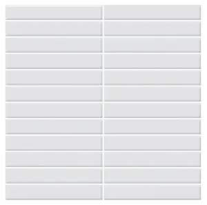 Mod Fingers White Matt Mosaic Tile by null, a Mosaic Tiles for sale on Style Sourcebook