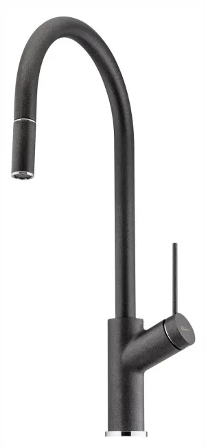 Vilo Sink Mixer Pull Out/Pull Down 210 Santorini Black by null, a Kitchen Taps & Mixers for sale on Style Sourcebook