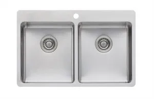 Sonetto Double Reversible Sink 1TH 785X455 Stainless Steel by null, a Kitchen Sinks for sale on Style Sourcebook