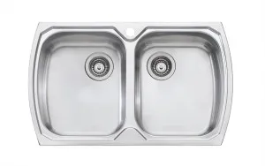 Monet Double Sink 1TH 815X500 Stainless Steel by null, a Kitchen Sinks for sale on Style Sourcebook