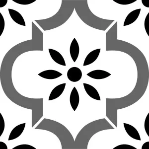 Majorca Floral White Matt Tile by null, a Moroccan Look Tiles for sale on Style Sourcebook