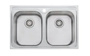 Diaz Double Sink 1TH 775X500 Stainless Steel by null, a Kitchen Sinks for sale on Style Sourcebook
