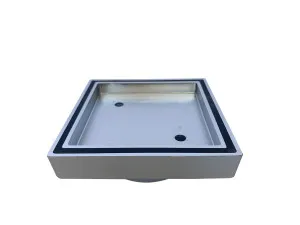 KFG Tile Insert Chrome/Brass 115x115x75mm by null, a Shower Grates & Drains for sale on Style Sourcebook