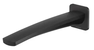 Mekko Basin Outlet Straight 200 Matte Black by null, a Bathroom Taps & Mixers for sale on Style Sourcebook