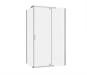 Merrica Front & Return Shower Screen Framed 1200X2000 Chrome by null, a Shower Screens & Enclosures for sale on Style Sourcebook