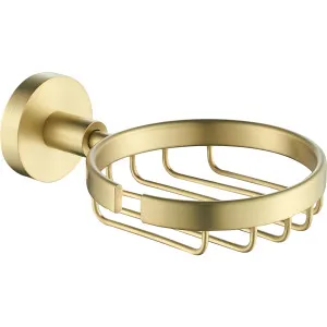 Goulburn Soap Basket Brushed Gold by null, a Shelves & Soap Baskets for sale on Style Sourcebook
