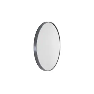Modern Round Framed Mirror 810 Gun Metal by null, a Vanity Mirrors for sale on Style Sourcebook