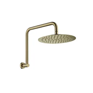 Kaya Overhead Wall Shower Gooseneck 350 Urban Brass by null, a Shower Heads & Mixers for sale on Style Sourcebook