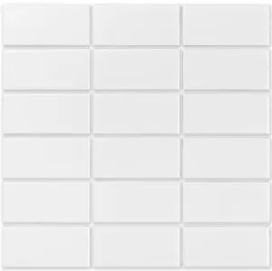 City White Gloss Mosaic Tile by null, a Mosaic Tiles for sale on Style Sourcebook