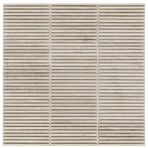 Skyline  Silver Travertine Natural Product Fingers Polished Mosaic by null, a Mosaic Tiles for sale on Style Sourcebook