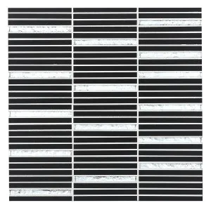 Galaxy Jet Black Mosaic by null, a Brick Look Tiles for sale on Style Sourcebook