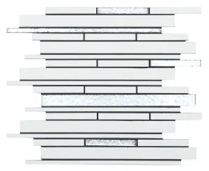 Artic White Shuttle Mosaic by null, a Brick Look Tiles for sale on Style Sourcebook