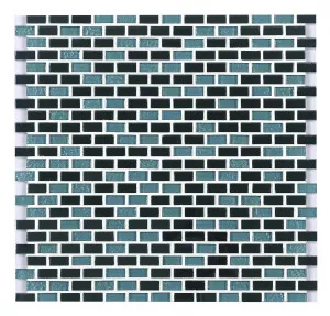 Artmirror Aqua Brick Mosaic by null, a Brick Look Tiles for sale on Style Sourcebook