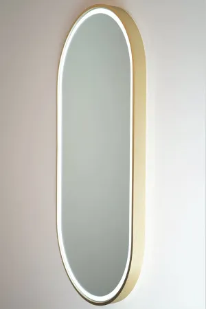 Gatsby LED Mirror 460X910 Brushed Brass by null, a Illuminated Mirrors for sale on Style Sourcebook