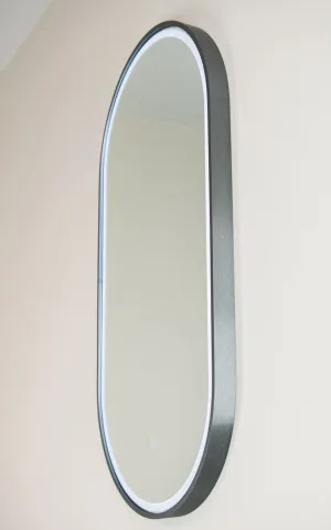 Gatsby LED Mirror 460X910 Gun Metal by null, a Illuminated Mirrors for sale on Style Sourcebook