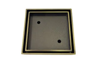 KFG Tile Insert Antique Brass 115x115x75mm by null, a Shower Grates & Drains for sale on Style Sourcebook