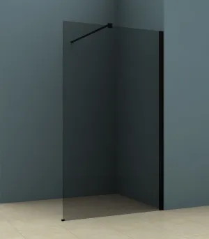 Suttor Single Entry Shower Screen Frameless 960X2000 Matte Black by null, a Shower Screens & Enclosures for sale on Style Sourcebook