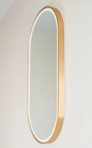 Gatsby LED Mirror 460X910 Brushed Rose Gold by null, a Illuminated Mirrors for sale on Style Sourcebook