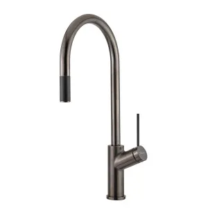 Vilo Sink Mixer Pull Out/Pull Down Gooseneck 210 Gun Metal by null, a Laundry Taps for sale on Style Sourcebook