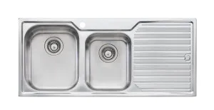 Diaz 13/4 Left Sink 1TH 1080X480 Stainless Steel by null, a Kitchen Sinks for sale on Style Sourcebook