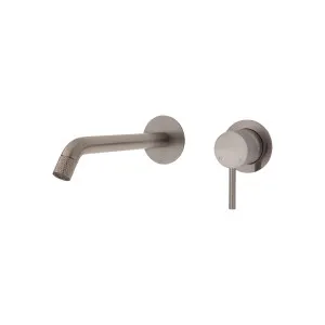 Axle Wall Basin Set Small Plate Curved 200 Brushed Nickel by null, a Bathroom Taps & Mixers for sale on Style Sourcebook