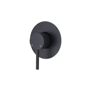 Axle Wall/Shower Mixer Large Plate Matte Black by null, a Shower Heads & Mixers for sale on Style Sourcebook