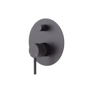 Axle Wall/Shower Mixer w Diverter Large Plate Matte Black by null, a Shower Heads & Mixers for sale on Style Sourcebook