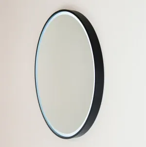 Sphere LED Mirror 610 Matte Black by null, a Illuminated Mirrors for sale on Style Sourcebook