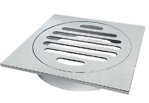 Roberts Grate Chrome Brass Square 110x110x100mm by null, a Shower Grates & Drains for sale on Style Sourcebook