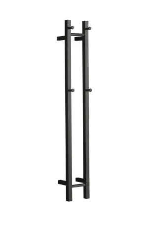 Towel Rail Heated 180X1200 Matte Black by null, a Towel Rails for sale on Style Sourcebook