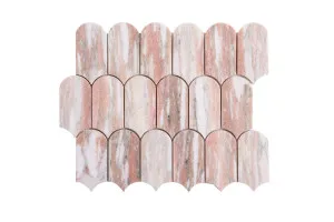 Rush Norwegian Rose Carrara Natural Product Cascade Honed Mosaic by null, a Mosaic Tiles for sale on Style Sourcebook