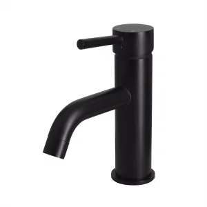 Round Basin Mixer Matte Black by null, a Bathroom Taps & Mixers for sale on Style Sourcebook
