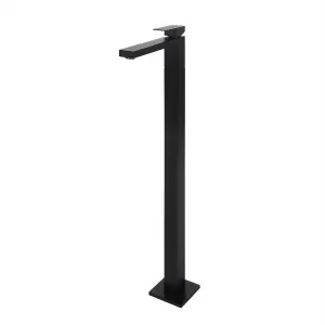 Square Floor Mounted Bath Mixer StraightMatte Black by null, a Bathroom Taps & Mixers for sale on Style Sourcebook