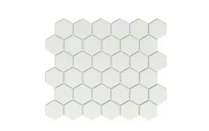 Mono Hexagonal White Gloss Mosaic Tile by null, a Mosaic Tiles for sale on Style Sourcebook