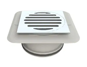 Art Stick Down Megaflex 100mm Chrome by BEAUMONTS, a Shower Grates & Drains for sale on Style Sourcebook
