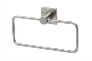 Radii Square Towel Ring Brushed Nickel by null, a Towel Rails for sale on Style Sourcebook