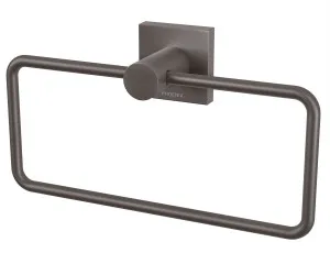 Radii Square Towel Ring Gun Metal by null, a Towel Rails for sale on Style Sourcebook