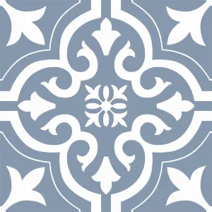 Flourish Motif Blue Textured Tile by null, a Patterned Tiles for sale on Style Sourcebook