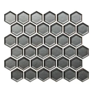 Art Hexagon Burnt Bronze Gloss Mosaic Tile by null, a Mosaic Tiles for sale on Style Sourcebook