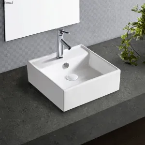 Helen Vessel Basin 1TH Ceramic 380X380 Gloss White by null, a Basins for sale on Style Sourcebook