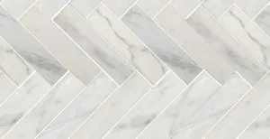 Parade White Calacatta Natural Product Herringbone Honed Mosaic by null, a Mosaic Tiles for sale on Style Sourcebook