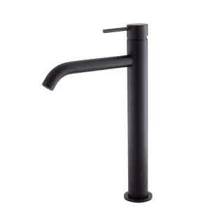 Kaya Vessel Basin Mixer Matte Black by null, a Bathroom Taps & Mixers for sale on Style Sourcebook