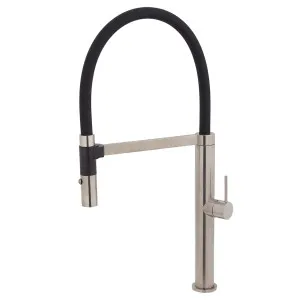 Kaya Sink Mixer Pull Out/Pull Down Gooseneck 231 Brushed Nickel by null, a Laundry Taps for sale on Style Sourcebook