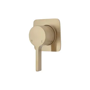 Sansa Wall/Shower Mixer Soft Square Urban Brass by null, a Shower Heads & Mixers for sale on Style Sourcebook